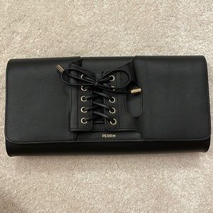 Perrin leather clutch